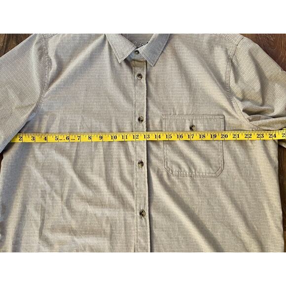 Avalanche Men Size XL Sand Tan Stretch‎ Short Sleeve Outdoor Hiking Shirt EUC - Picture 3 of 9